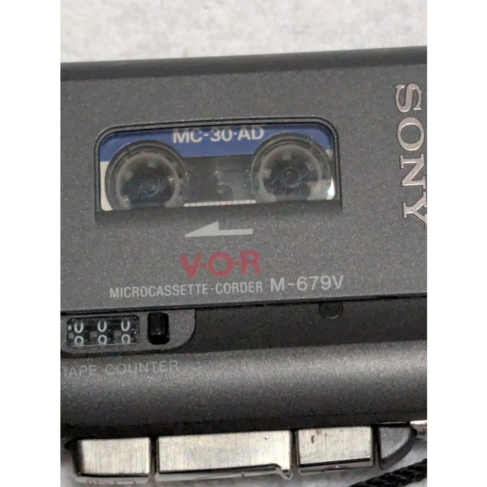 Sony Black Microcassette Recorder One Size Light comes on but not turning